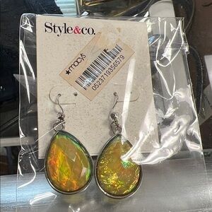 Style & Co. Iridescent Teardrop Earrings